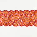 Spitzenband elastisch in rot orange