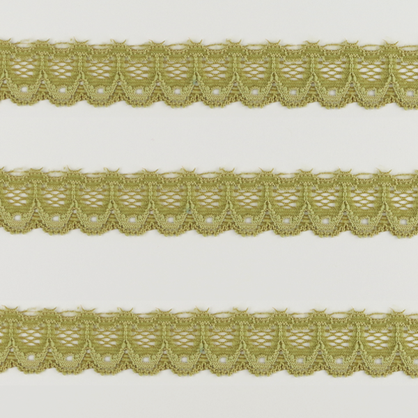 Spitzenband schmal elastisch in anisgrün