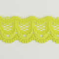 Spitzenband schmal elastisch in gelbgrün