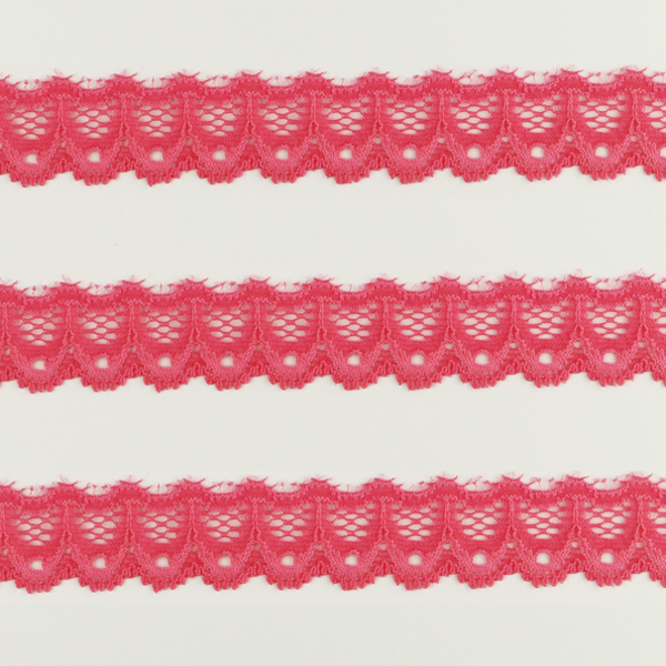 Spitzenband schmal elastisch in pink