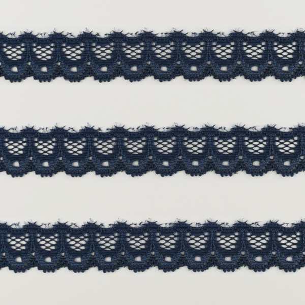 Spitzenband schmal elastisch in taubenblau