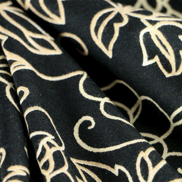 Baumwoll Jersey matt fein in schwarz natur