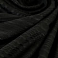 Microfaser Jersey sehr fein glänzend in schwarz gestreift